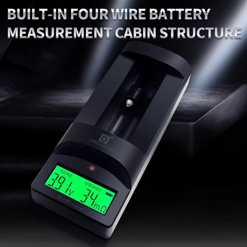 Digital LCD Display Battery Voltage Internal Resistance Meter BVIR 0~999mΩ 18650 Lithium AA AAA Volt Battery Tester PZEM-010