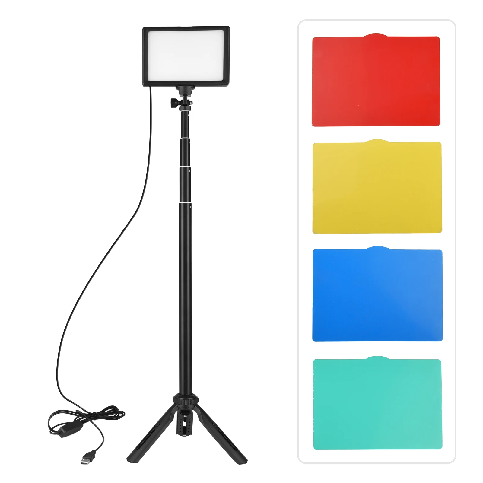 

Andoer USB LED Video Light Kit Photography Lighting 3200K-5500K 120pcs Beads 14-level Dimmable with 148cm/58in Adjustab