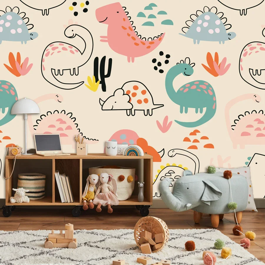 Пользовательские обои для гостиной спальни стен Детские Мультяшные животные