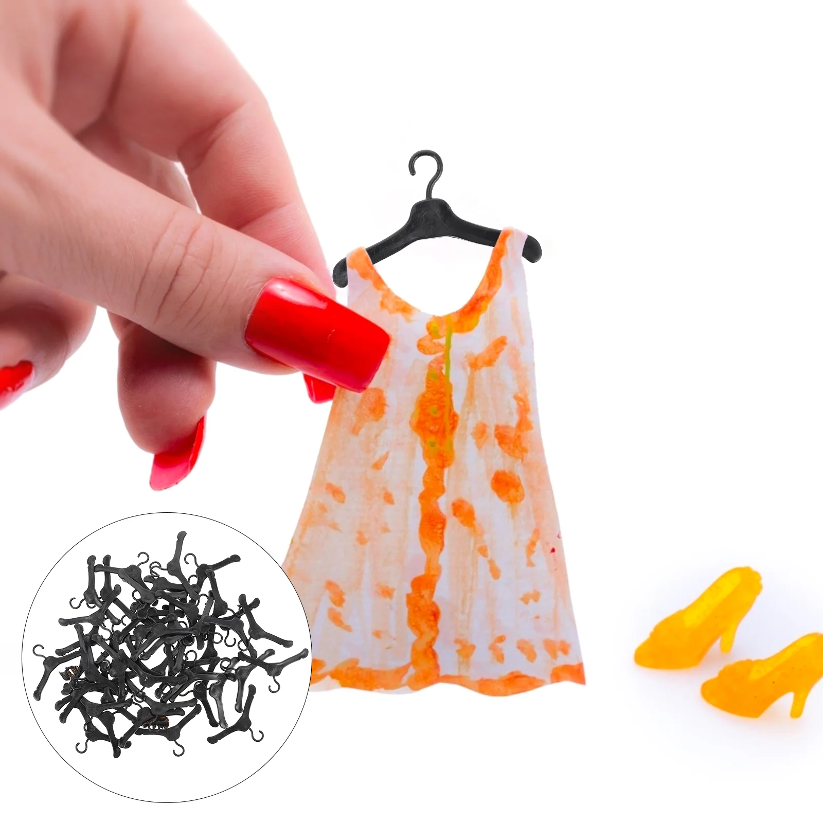 

Hangers Clothes Hanger Rack Miniature Closet Mini Dress Hook Houseorganizeraccessories Plasticstorage Coat Outfit Toy Racks