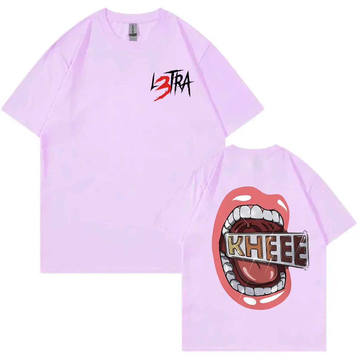 Rapper Luar La L L3TRA KHEEE Graphic T Shirts Harajuku Hip Hop Short Sleeve T-shirt Men Women Casual Fashion Oversized T-shirts