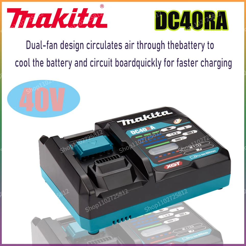 

Быстрое оптимальное зарядное устройство Makita DC40RA, 40 в, Max XGT, цифровой дисплей, оригинальное зарядное устройство для литиевых батарей 40 в, дизайн с двумя вентиляторами