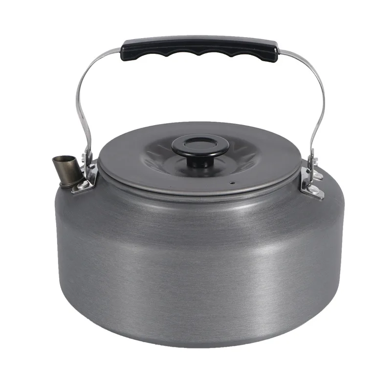 

1.6L Portable Outdoor Kettle Aluminium Alloy Make Tea Coffee Cookware Travel Pan Pot Large Capacity Camping Boil Water Cookware