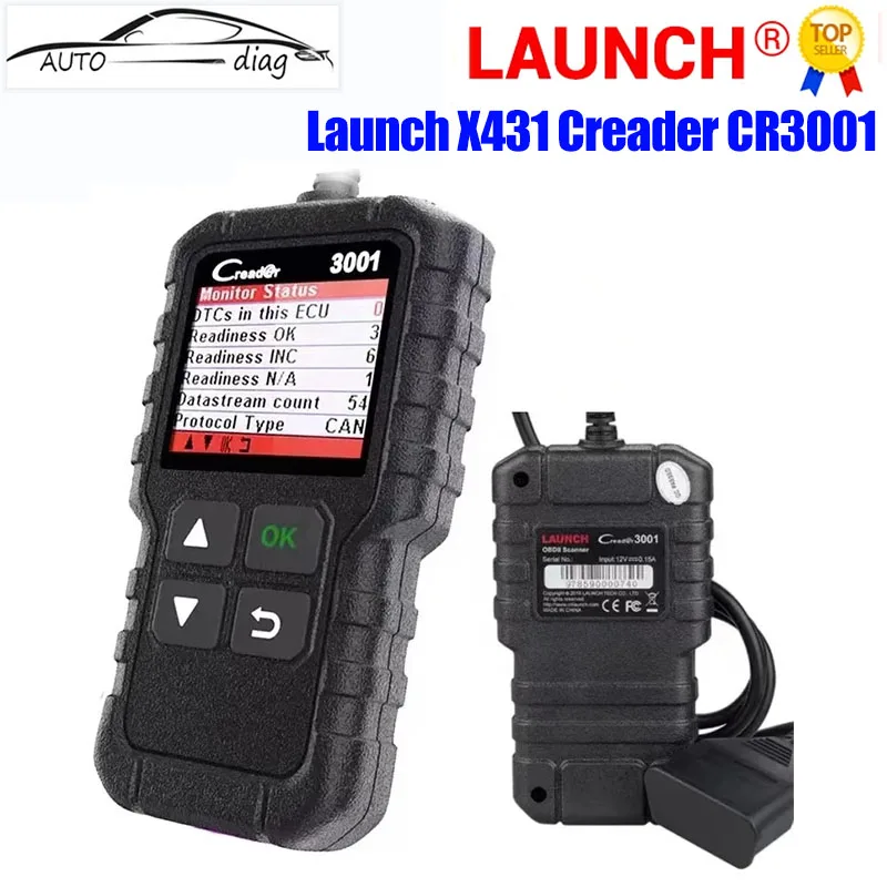 Диагностический сканер LAUNCH X431 CR3001 pk CR3008 KW850, сканер для диагностики автомобиля с полным покрытием OBD2, с бесплатным обновлением
