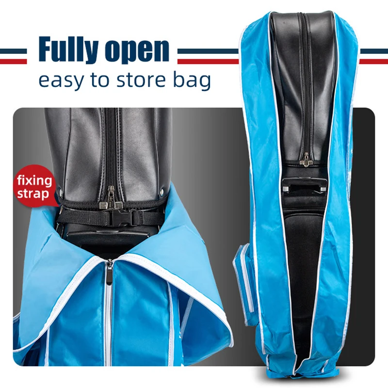 PLAYEAGLE Golf Rain Cover Bag Waterproof and Dustproof Protable Foldable Golf Travel Cover Bag Raincover in Blue//Gray Color