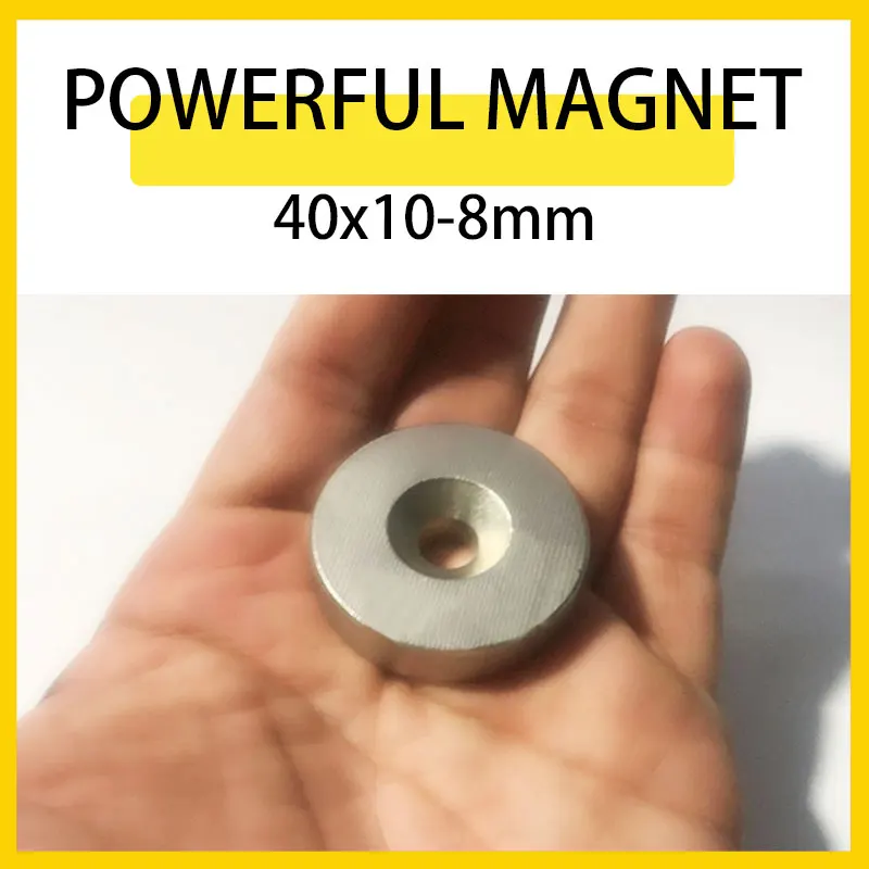 1/2/3/5 шт. 40x10-8 мм неодимовый магнит 40 x 10 отверстие 8 N35 NdFeB Круглый сверхмощный