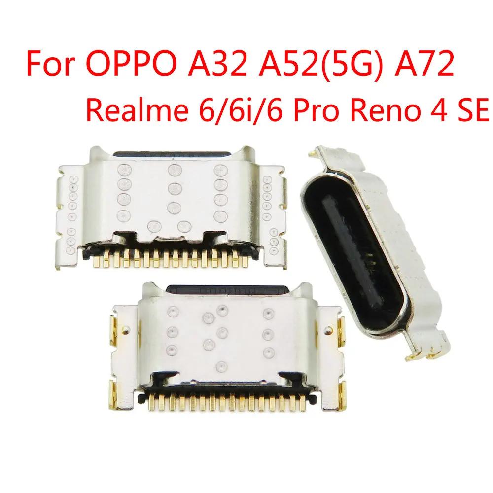 

10 шт. новый разъем USB для зарядки разъем для OPPO A32 A52(5G) A72 Realme 6/6i/6 Pro/ Reno 4 SE Запасная часть