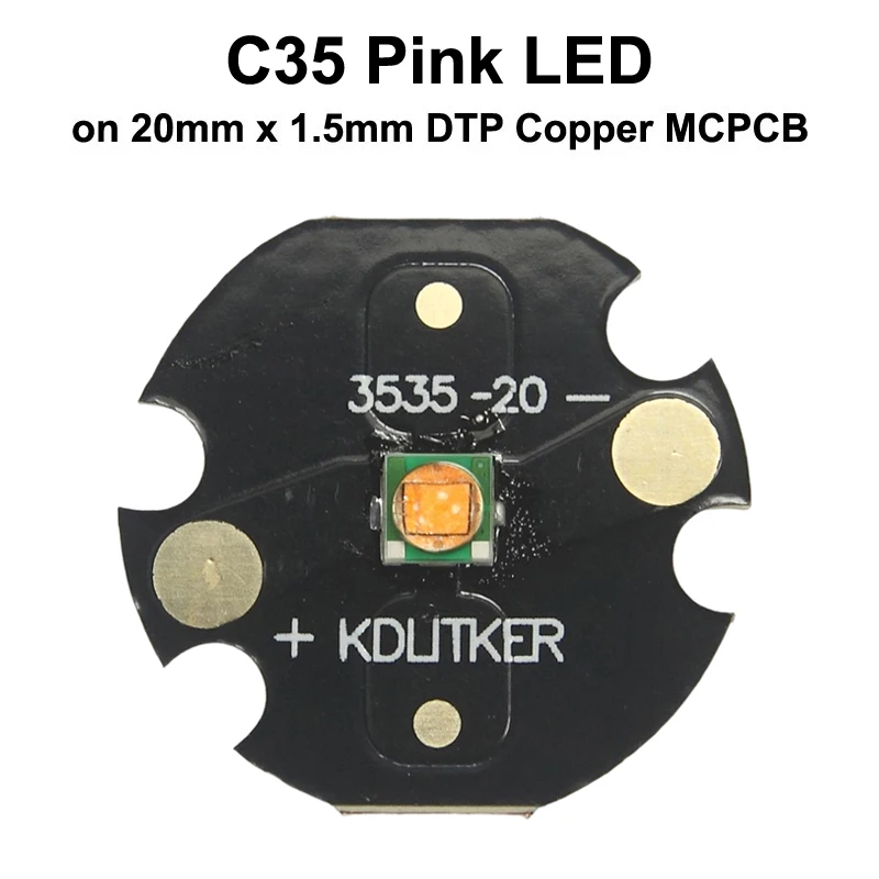 C35 3 Вт 1A полный спектр розовый SMD 3535 светодиодная вспышка DIY растсветильник свет