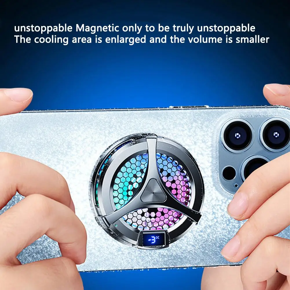

X36 Digital Display Mini Mobile Phone Radiator 9v 15w Magnetic Suction Wireless Fast Charging Silent Semiconductor Cooler