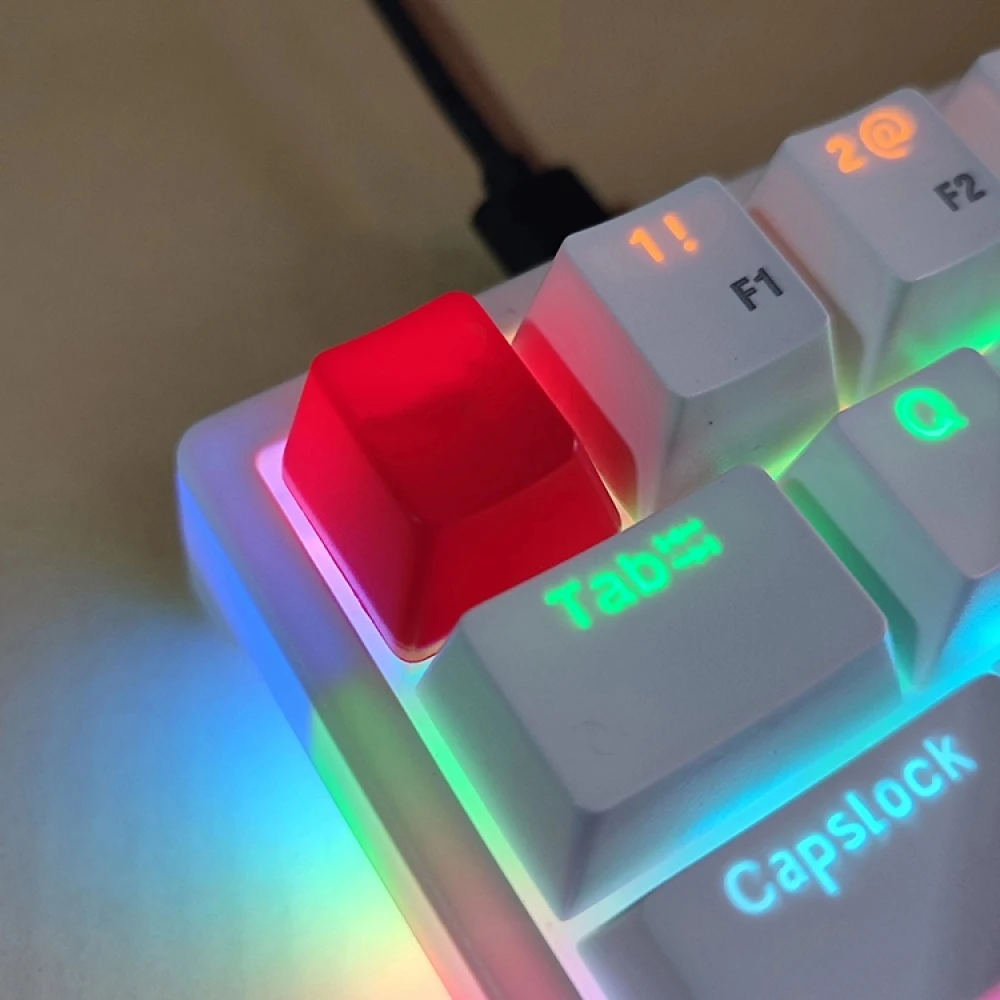 1 шт. сменный красный колпачок для клавиатуры высотой R4 полупрозрачный ESC