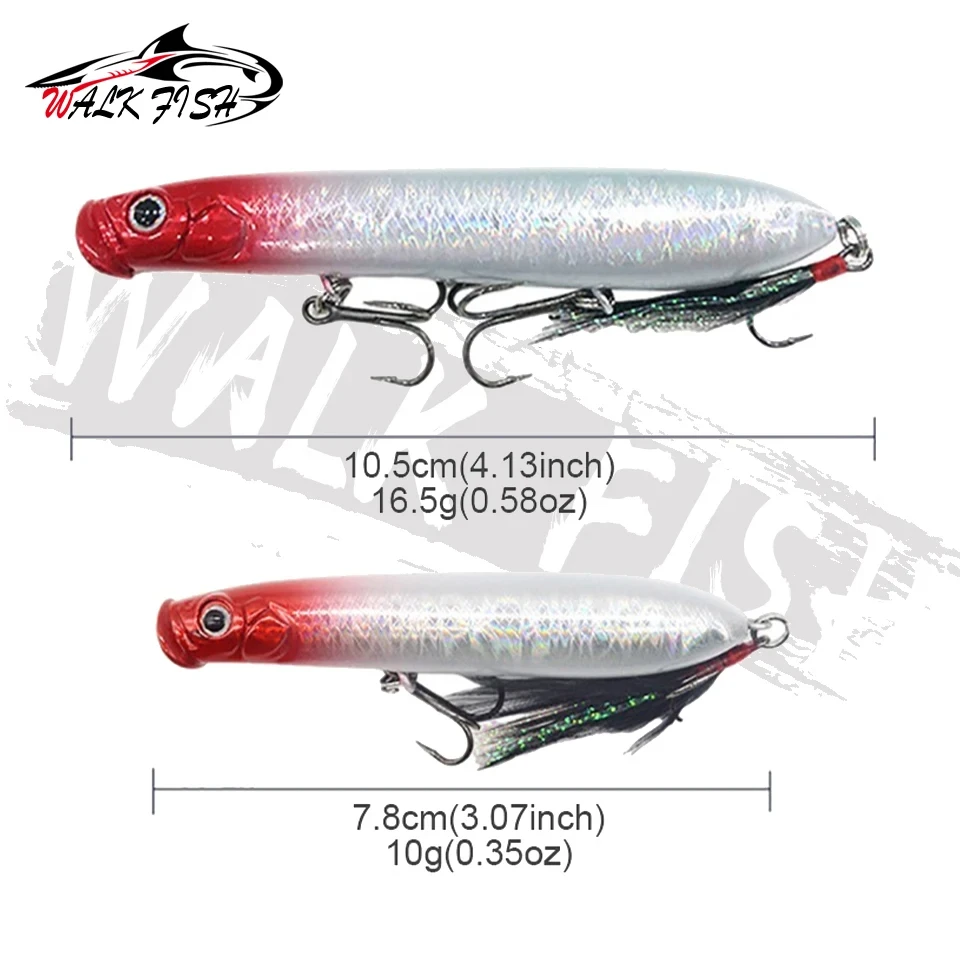 WALK FISH 1 Шт. Плавающая Рыболовная Приманка-поппер 10 Г/16 5 Г Наживка Для Морской