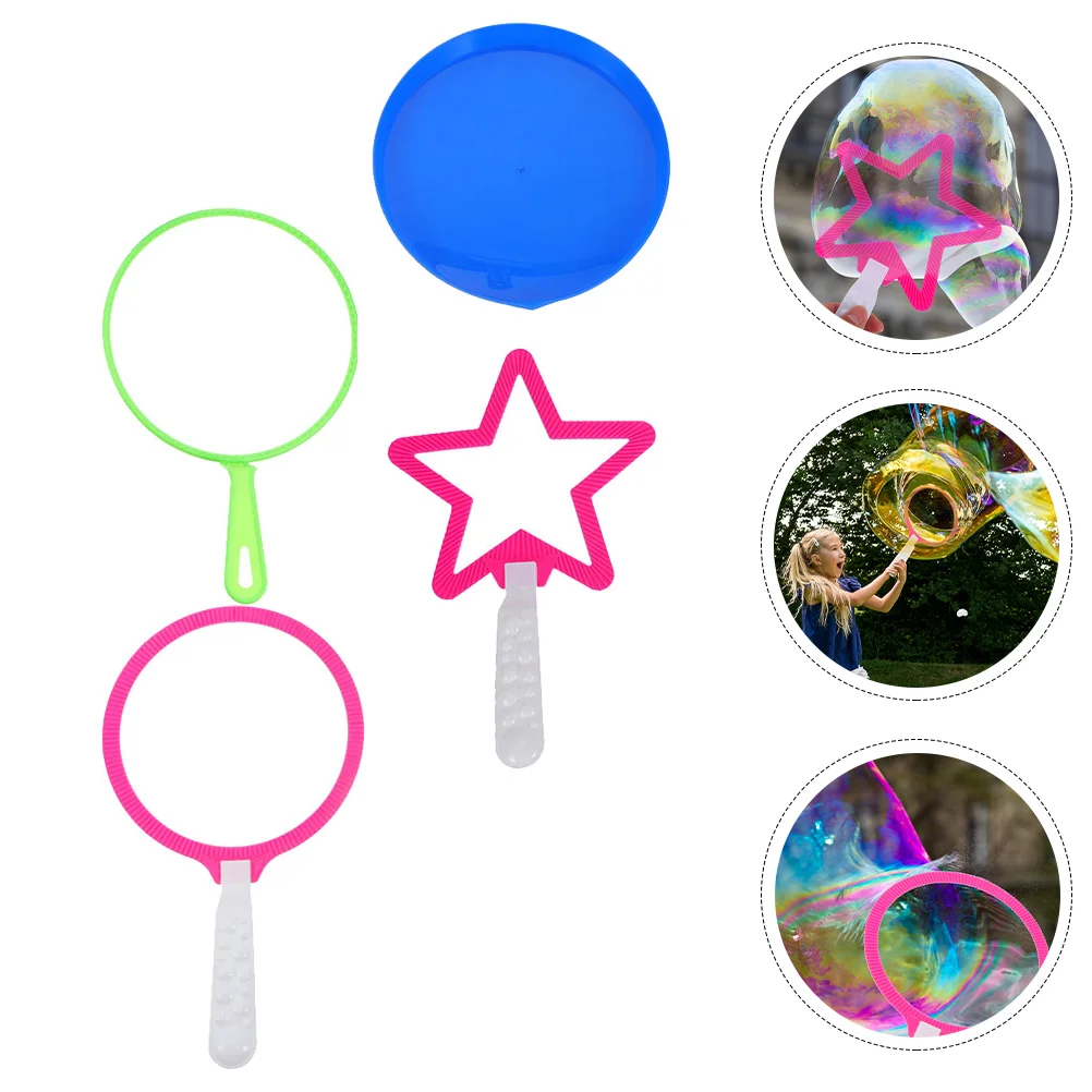

4pcs Outdoor Bubble Wand Set Colorful Bubble Wands Party Favors for Kids
