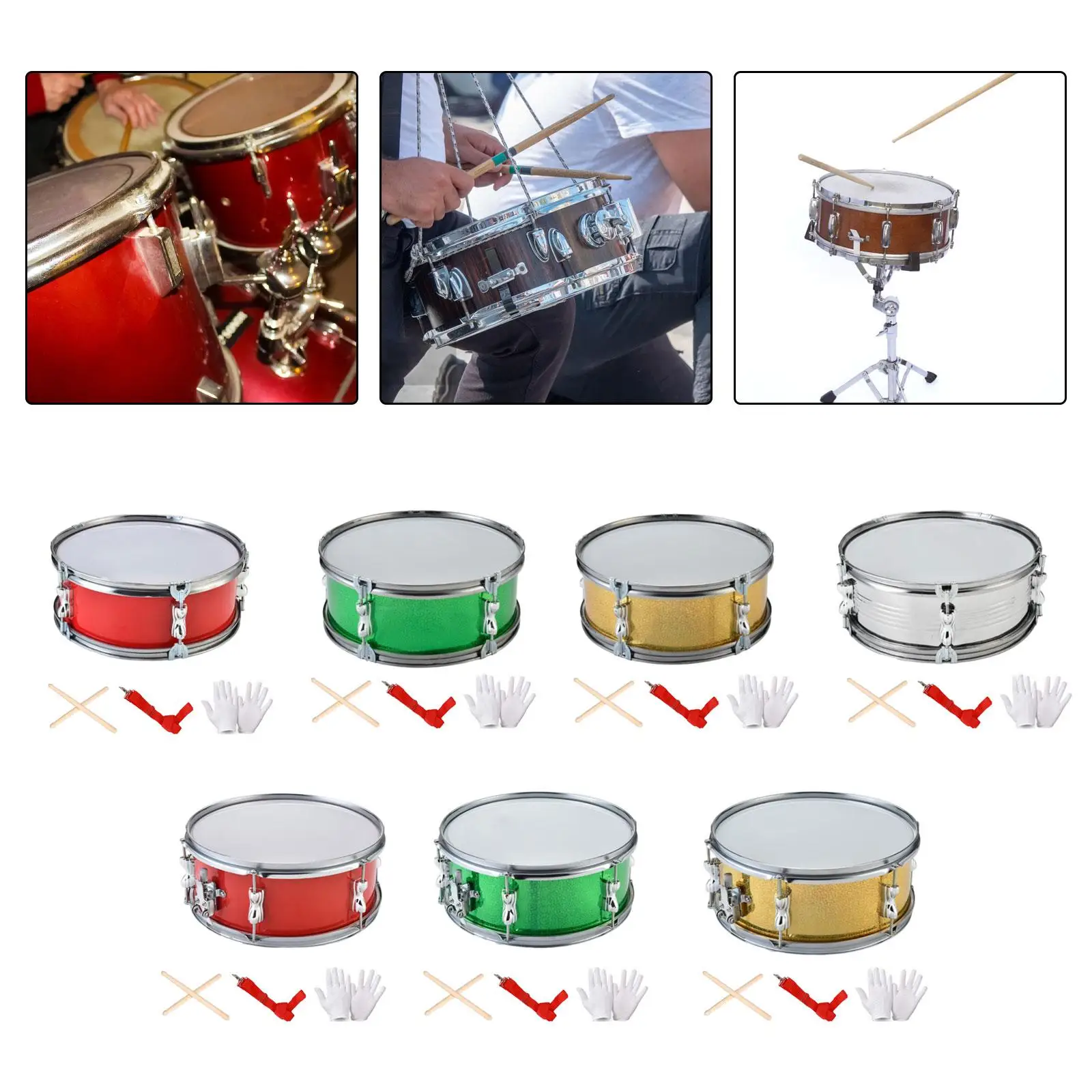 Профессиональный 13-дюймовый барабан Snare с регулируемым ремешком идеально