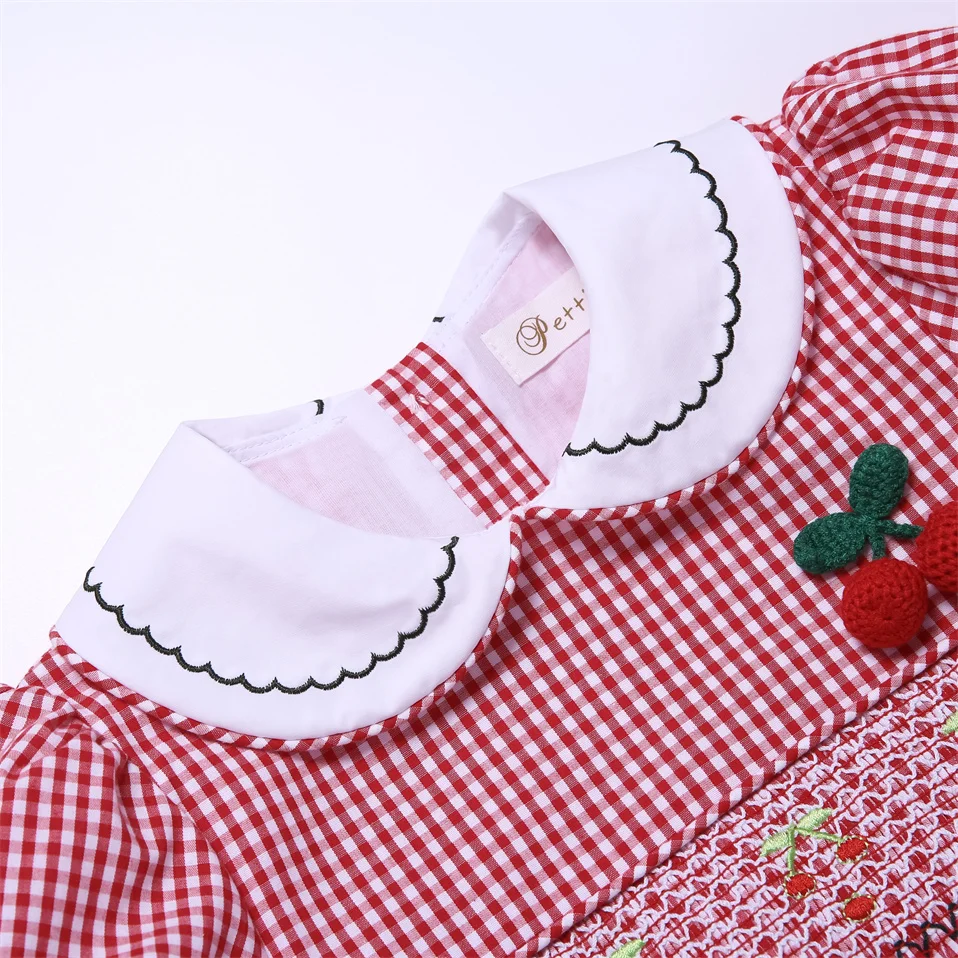 Летнее платье Pettigirl из хлопка и полиэстера для девочек с вышивкой