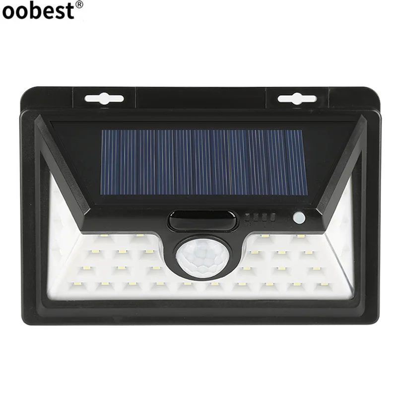 

oobest 34 LED Solar Light Outdoor Solar Wall Lamp With Motion Sensor Solar Powered Sunlight Spotlights For Garden Decoration