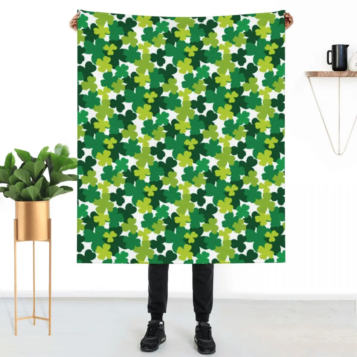 

Одеяло с рисунком Shamrock, День Святого Патрика для кровати, настраиваемое одеяло, диван, милое одеяло s
