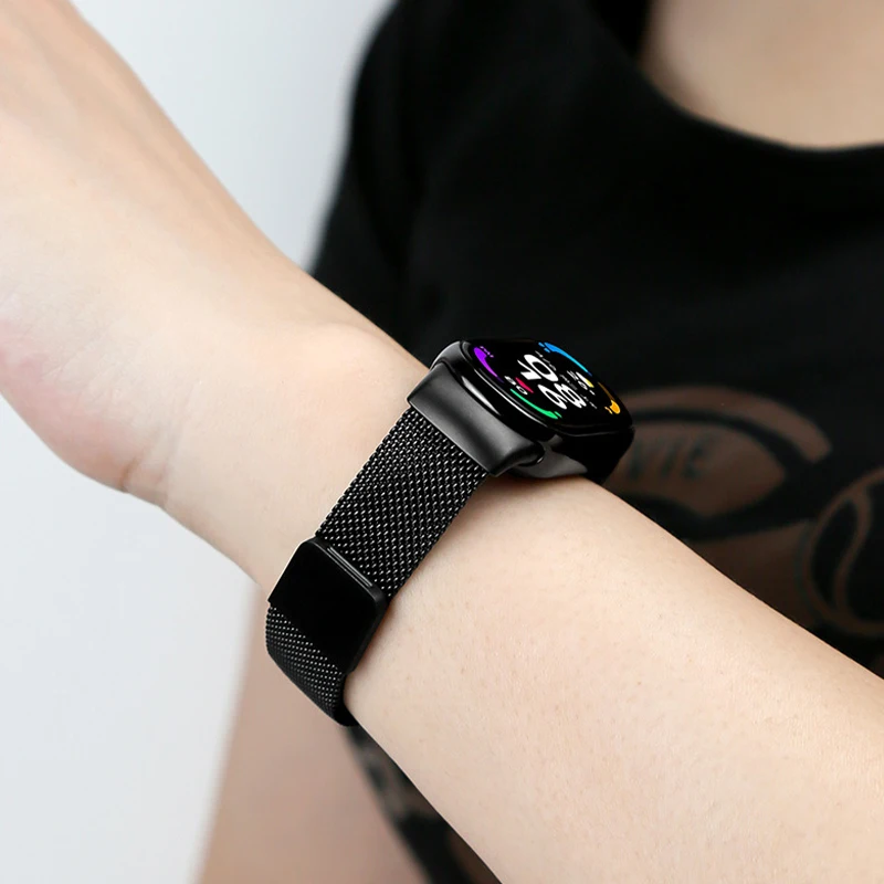 Металлический миланский ремешок для Xiaomi Mi Band 10 8 9, аксессуары, браслет, ремешок для смарт-браслета Xiaomi 10 9 8 NFC (art.: 3920db5bdc265) - 3920db5bdc265