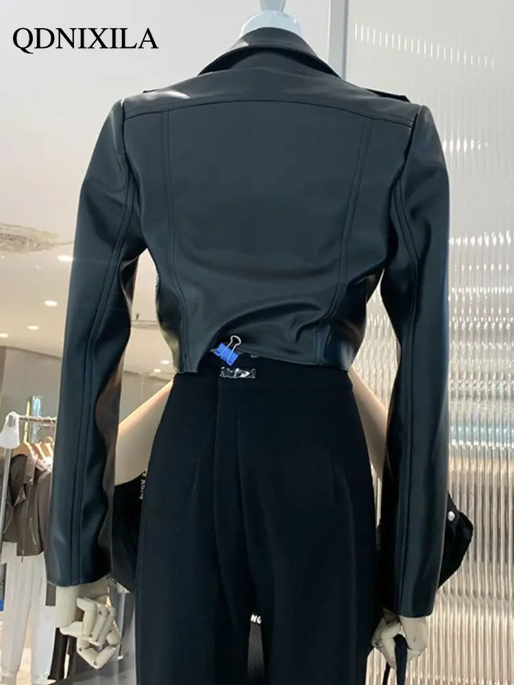 Leather Jacket Women High-end Sense PU Leather Jacket Women's Fashion Versatile Motorcycle Loose Short Jackets