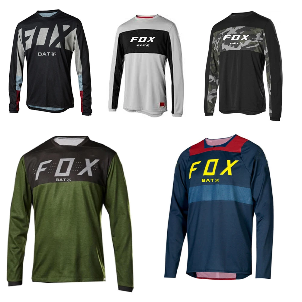 

motorcycle mountain bike team downhill jersey MTB Offroad DH bicycle locomotive shirt cross country mountain BAT fox jersey