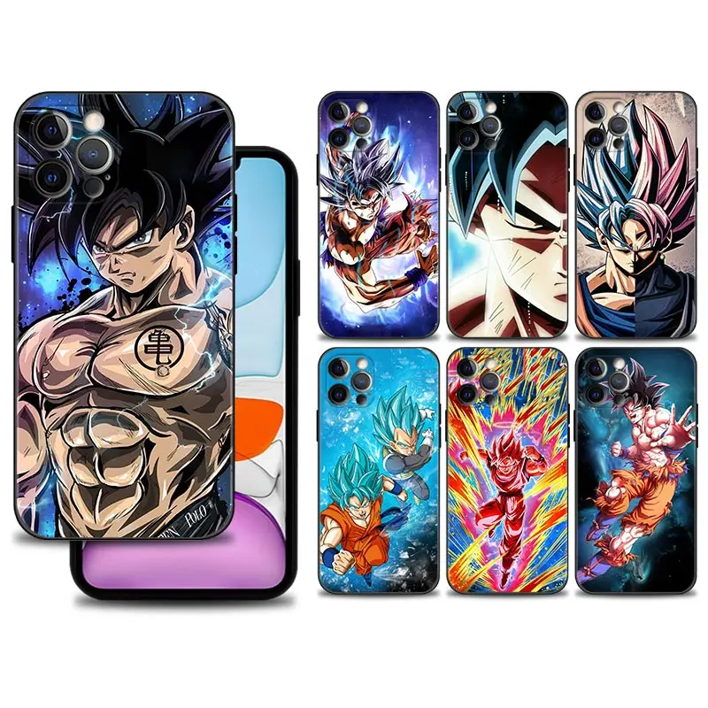 

Bandai Case for Apple iPhone 13 11 12 Pro Max XR X XS 7 8 6 6s Plus SE 13promax 11promax Silicone Cover Dragon Ball Saiyan Goku