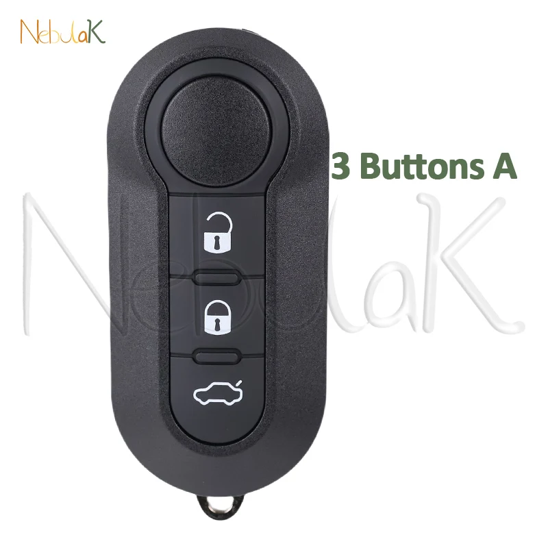 Чехол для автомобильного ключа для Fiat 500 Panda Bravo Punto Ducato Peugeot Boxer Citroen Jumper SIP22, лезвие 2, 3 кнопки, крышка корпуса