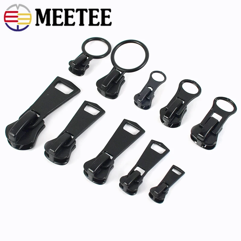 Meetee 10 шт. слайдеры на молнии для 3 #5 #8 #10 #15 # резиновый Съемник одежды куртки
