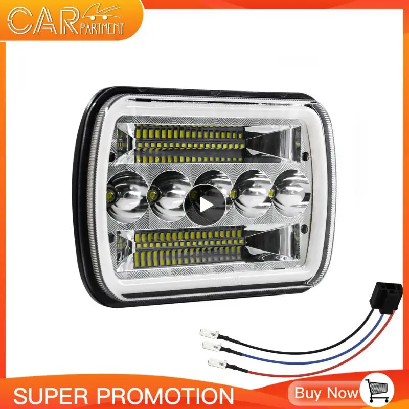 

Car Led Headlight Square Dustproof Headlights Waterproof Anti-fog Superbright Turn Signal Light 200w Led Headlight Car Supplies