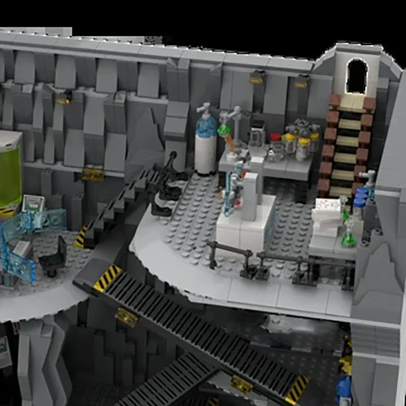 Фото Популярная модель героя из фильма Moc, строительные кирпичи, BatCave, технология темного рыцаря, модульные блоки, подарок, рождественские игрушки, наборы «сделай сам», сборка №3
