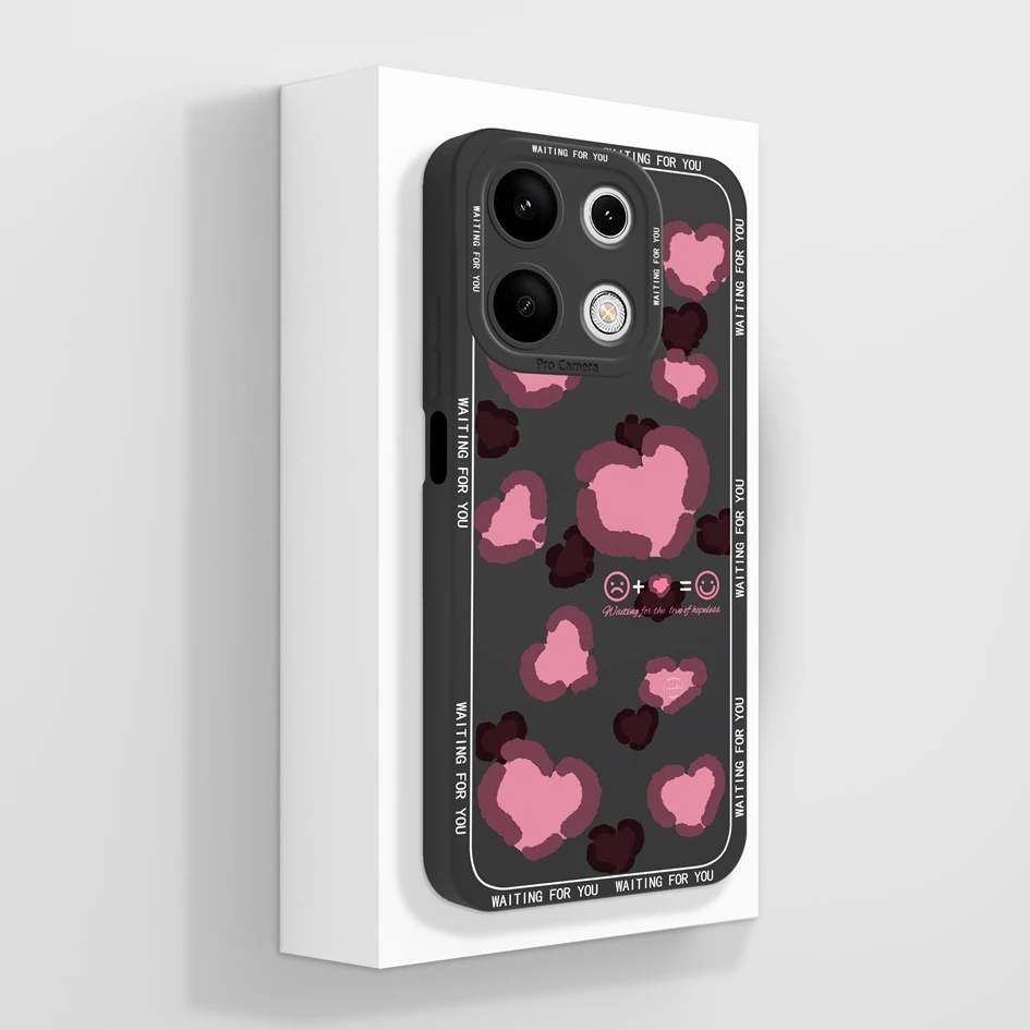 Чехол для Xiaomi Redmi Note 13 Pro 4G чехлы оболочка с мультяшным рисунком кота жидкий Мягкий