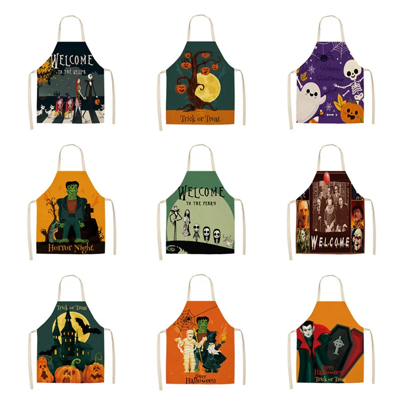 

Детский кухонный фартук для приготовления пищи на Хэллоуин, детский домашний фартук для езды на велосипеде без рукавов и масловаренный фартук