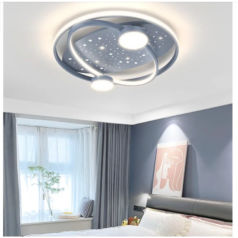 

Pendant Lamp Led Art Chandelier Light Nordic Star Design Fixture D40cm Ceiling Kid Children's Bedroom Study Decor AC Aluminum