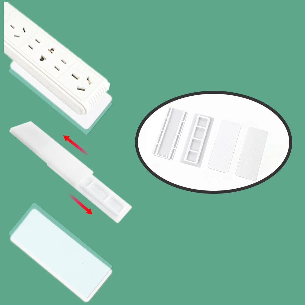 

Plug Hook Seamless Punch Free Plug Sticker Holder Wall Fixer Power Strip Holders Storage Sockets Wall Shelf Stand Holder