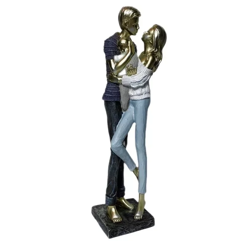 

Young Couple and Their Baby Figurines Modern Art Resin Statue Wedding Gifts Bedroom Living Room Interior Home Decoration