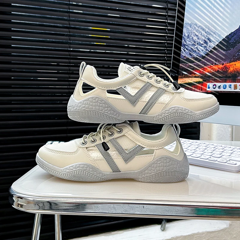 Summer Women's Shoes Sports Shoes Flat Shoes Running Shoes Breathable Mesh Versatile and Fashionable Sneakers Vulcanize Shoes