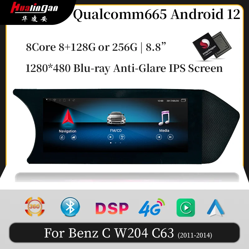 

Hualingan For Mercedes Benz C W204 NTG 4.5 Android 12 Touch Screen Upgrade Wireless Carplay Autoradio GPS Navi Radio Stereo