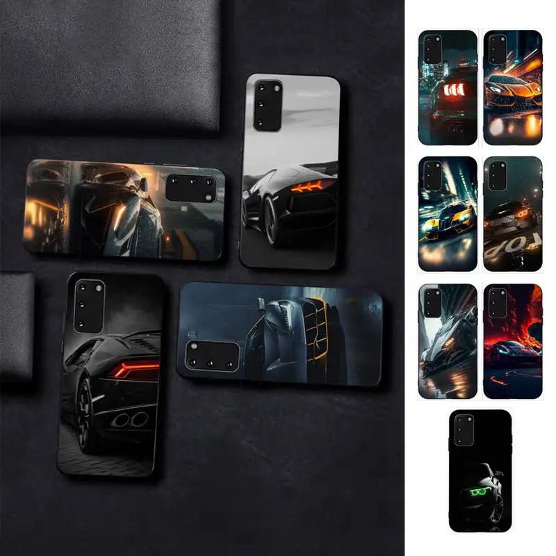 

Cool Car Headlights Phone Case for Samsung S10 21 20 9 8 plus lite S20 UlTRA 7edge
