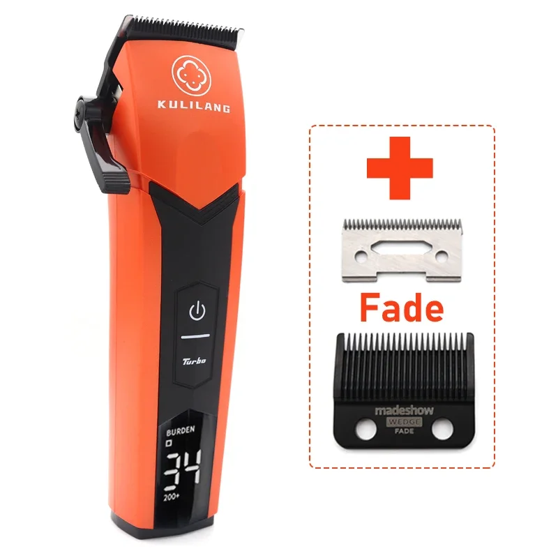 Мужская машинка для стрижки волос KULILANG R77F 7200 об/мин бесщеточный двигатель лезвие