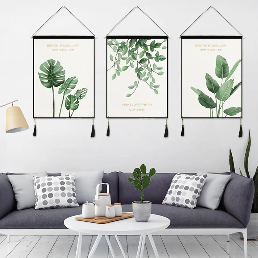 

Plant Design Tapestry Home Office Wall Hanging Plant Picture Painting Living Room Bedroom Wall Decor Type 1