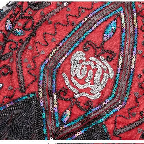 Женское платье-хлопушка Гэтсби винтажный костюм в стиле 20-х с бахромой для