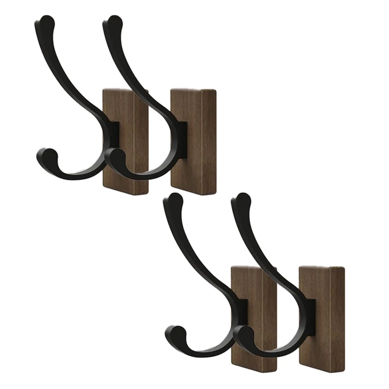 

Wood Wall Hooks For Hanging, Coat Hooks Wall Mounted, Rustic Towel Hooks, Hat Hangers For Wall For Coats, Towel