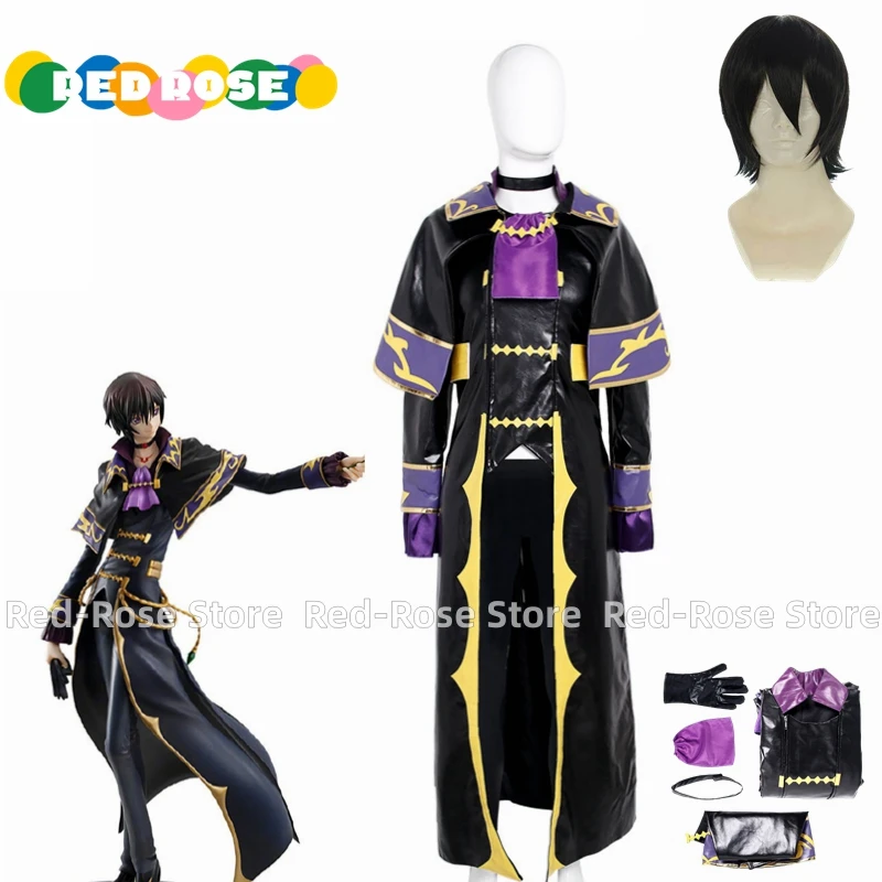 

Anime Code Geass Lelouch Lamperouge Cosplay Costume Black Devil Uniform Halloween Party Outfits