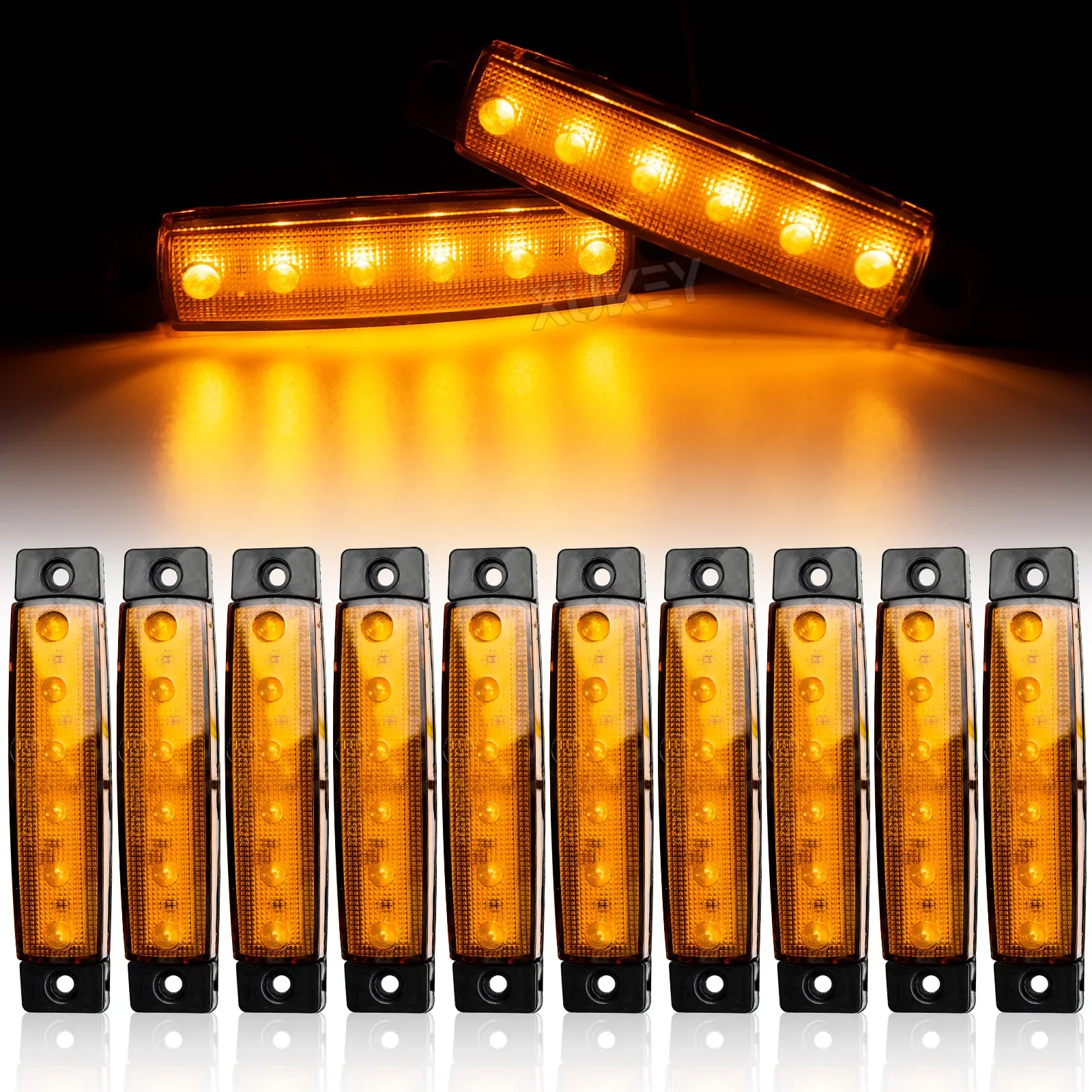 10x светодиодный янтарно-желтый боковой габаритный фонарь указатель поворота