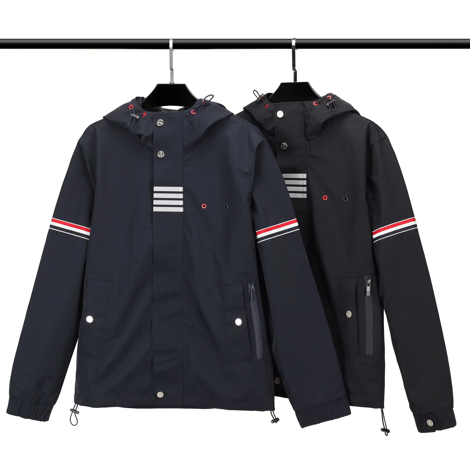 TB THOM Men's Jackets Autumn 2022 New Arrival Men's Coat Classic Armband Stripes Trapstar Jacket Casual Sport Harajuku Coats