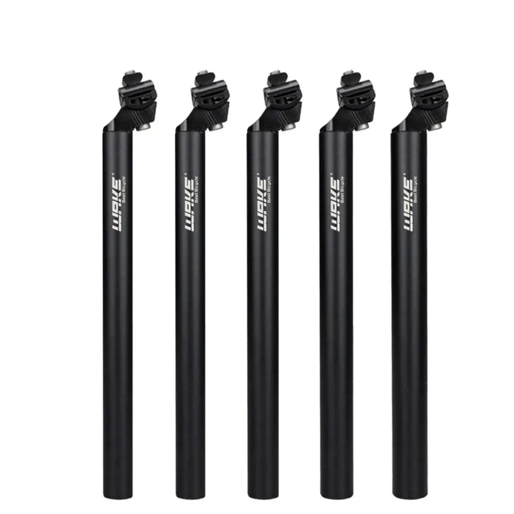 

350mm Solid Bike Seat Post Integrated Sturdy Aluminum Alloy Seatpost Saddle Component Parts Accessory Black