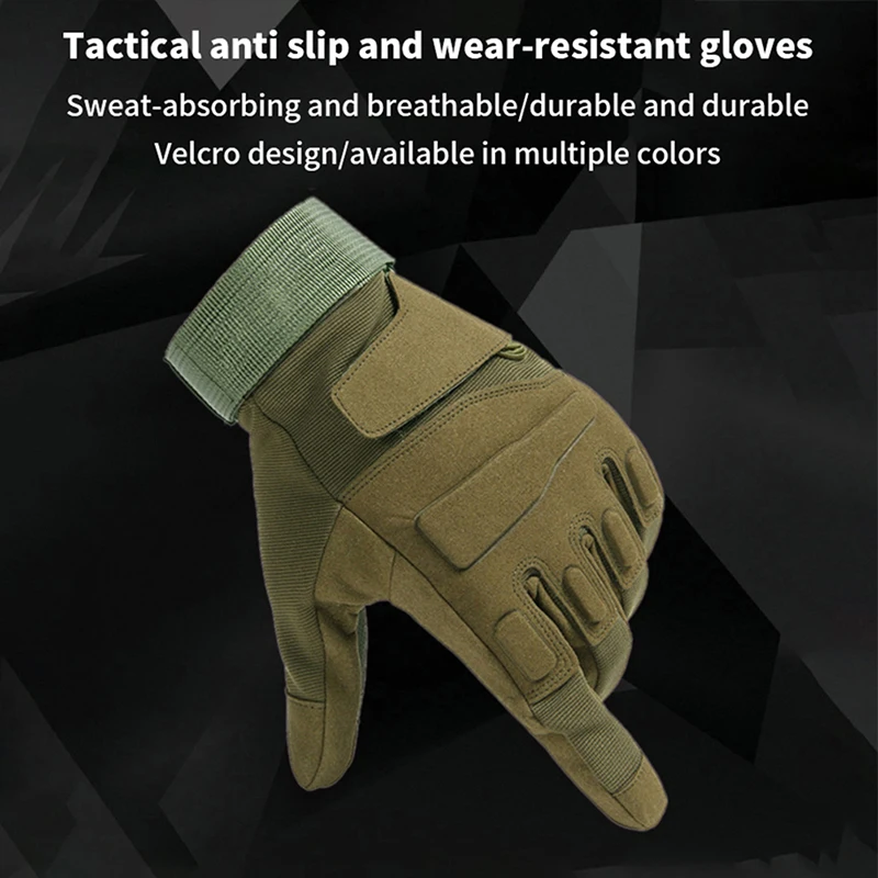 

Sport Climbing Cycling Outdoor Tactical Full Finger Gloves Military Training Army Shooting Hunting Riding Anti-Skid Mittens