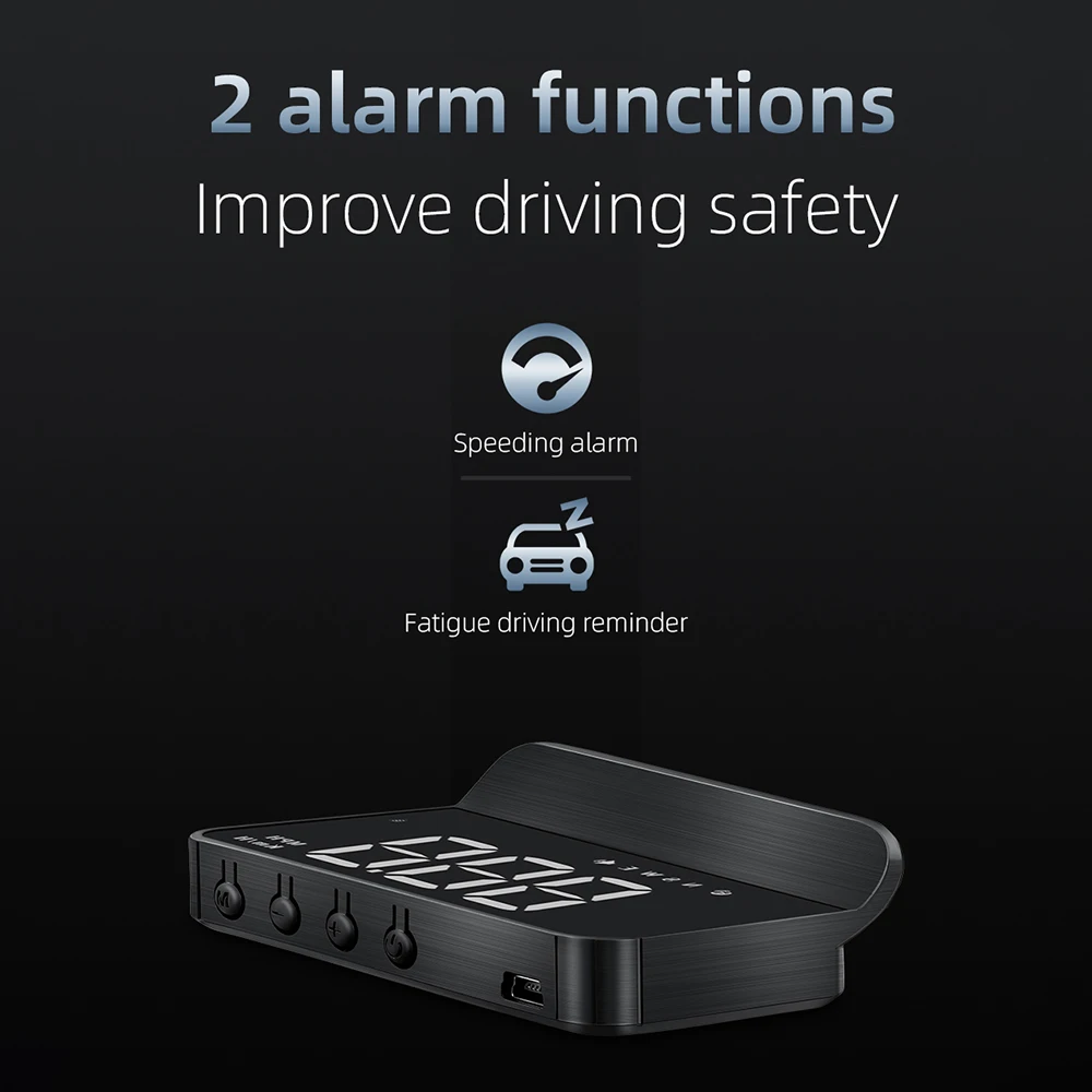 Автомобильный дисплей на лобовом стекле M1 HD GPS HUD с расходом топлива компьютер для