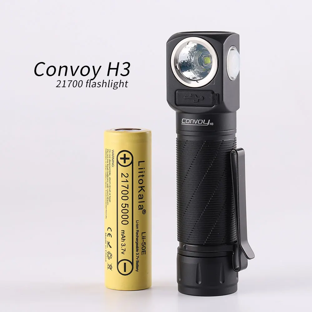 Многофункциональная вспысветильник Convoy H3 SST40 519A 21700 фонарь зарядным интерфейсом