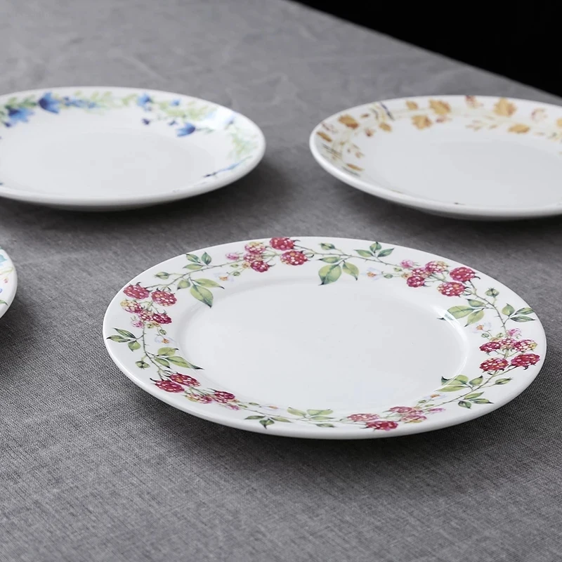 Пасторальные тарелки и из костяного Китая керамический поднос для фруктов