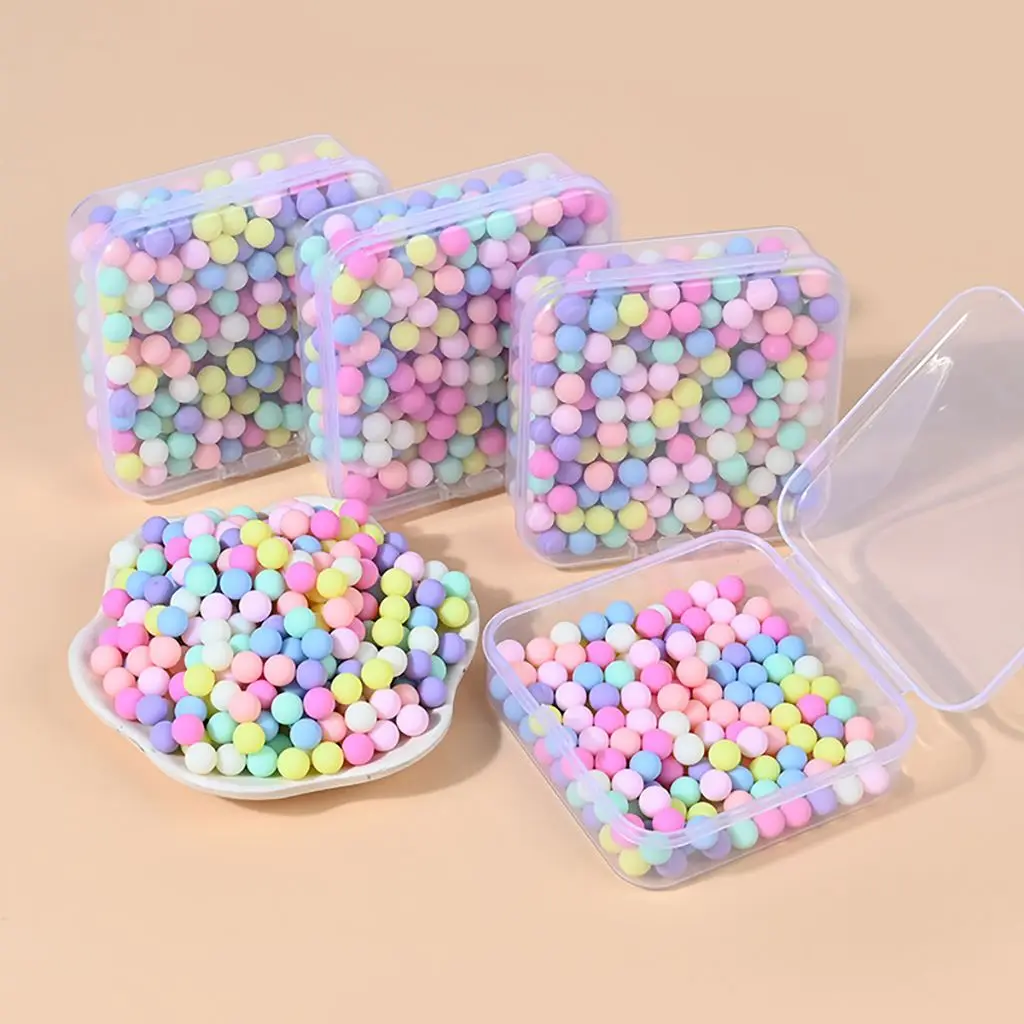 

6MM Multicolors Resin Beads Elegant Creative Round Ball DIY Hair Bow Material Phone Case Decor Jewelry Making Accessories