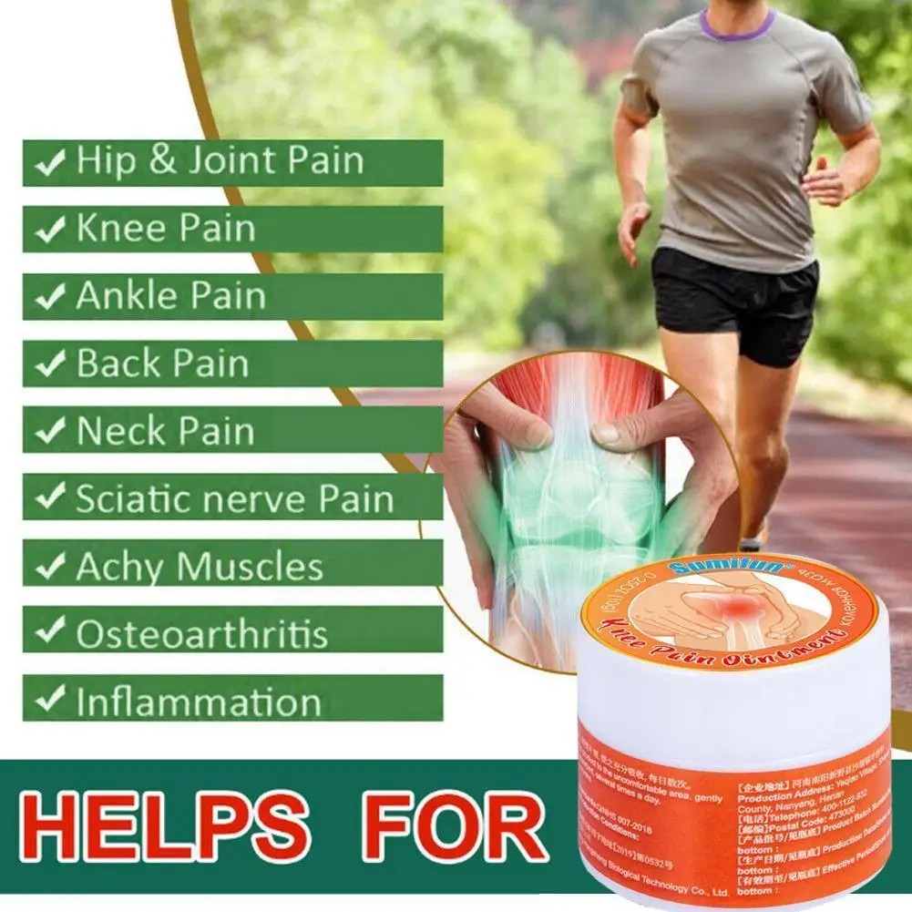 

10g Knee Pain Relief Cream Meniscus Joint Sprain Analgesic Care Rheumatoid Ointment Health Treat Plaster Arthritis C5V6